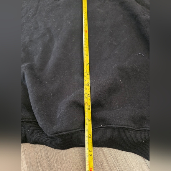 SKIMS cropped Black Crewneck Sweater Sweatshirt Cotton M Nwot Loungewear Y2K - Picture 12 of 15